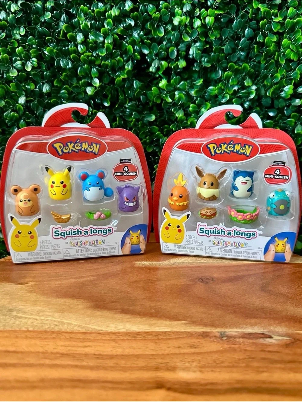 Pokémon Squish-a-longs 2 Packs of 4 Mini-Squish